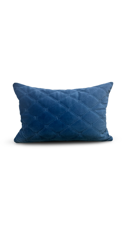 Bejewel Blue Diamond 12x18" Knife Edge Decorative Lumbar Pillow