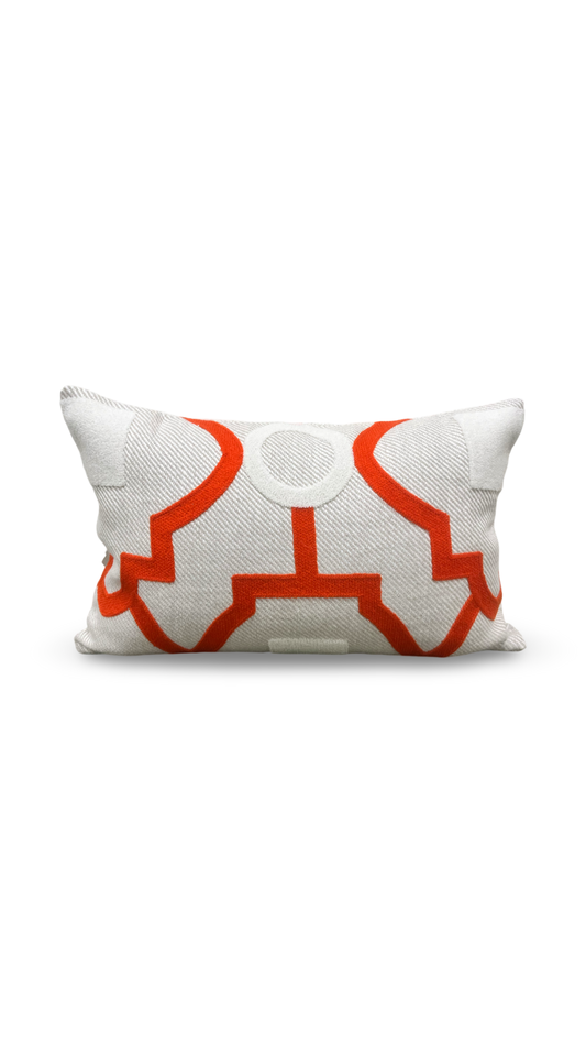 Tanvi Orange 12x18" Knife Edge Decorative Lumbar Pillow