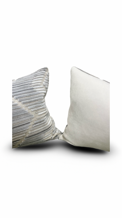 Highs And Lows Silver 12x18" Knife Edge Decorative Lumbar Pillow