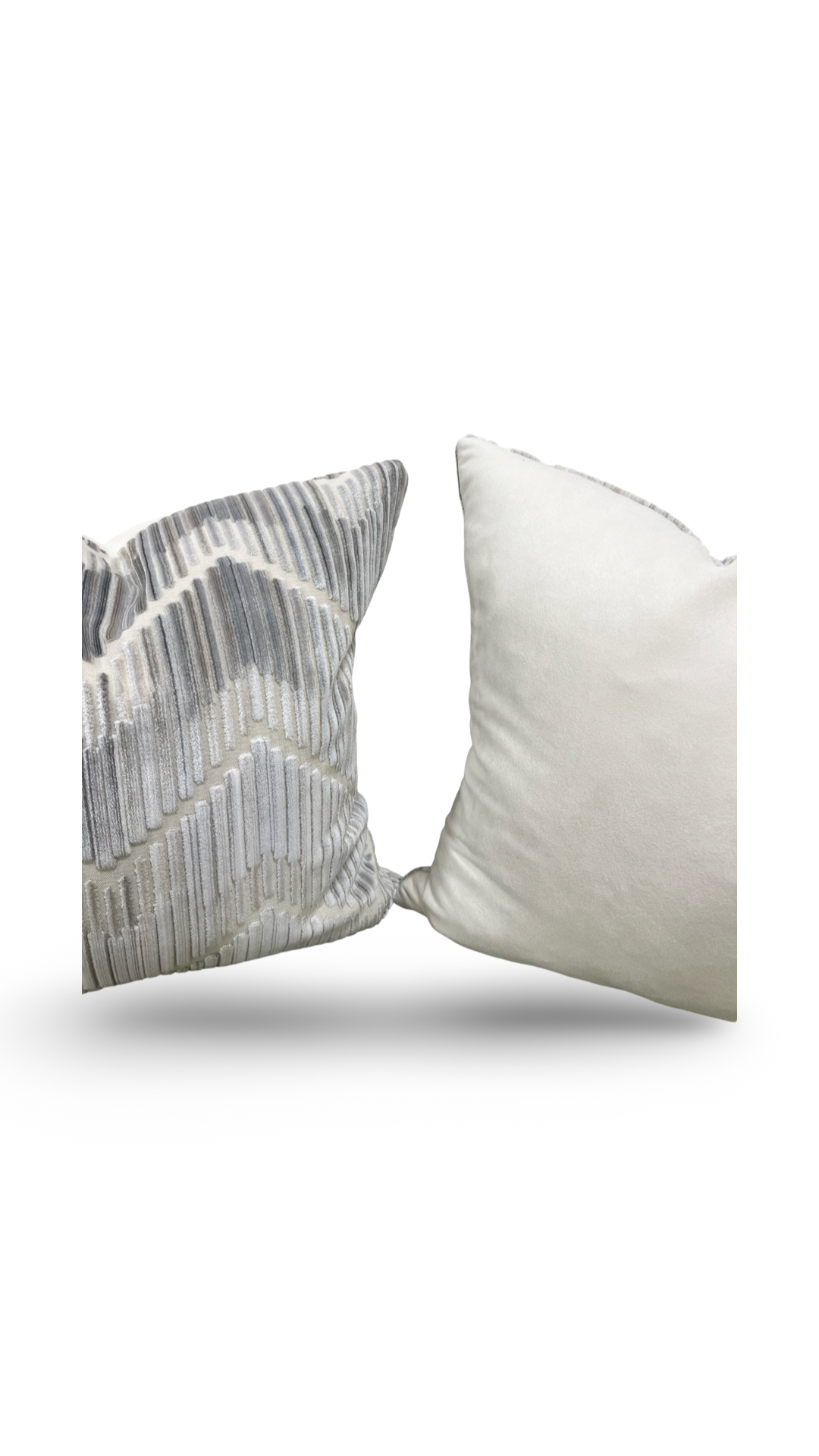 Highs and Lows Silver 18X18" Knife Edge Decorative Pillow