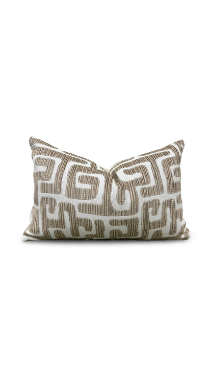 Wendell Fawn 12x18" Knife Edge Decorative Lumbar Pillow