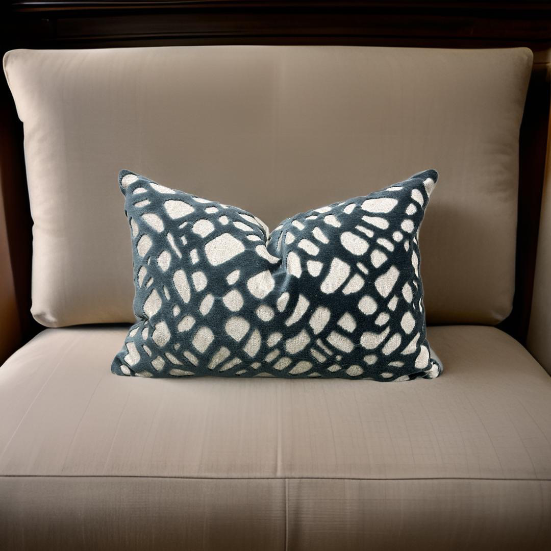 Tectonic Lake 12x18" Knife Edge Decorative Lumbar Pillow